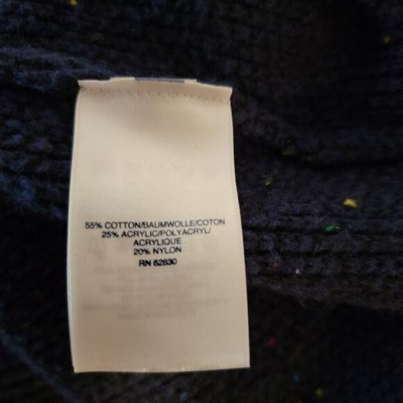 Lands' End Women's Blue Quarter Zip Mock Neck Sweater Sz M - Picture 8 of 9